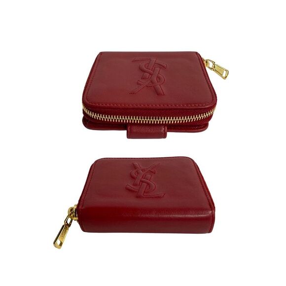 Pre Loved Yves Saint Laurent  YSL Monogram Small Wallet Red Leather - Picture 6 of 8